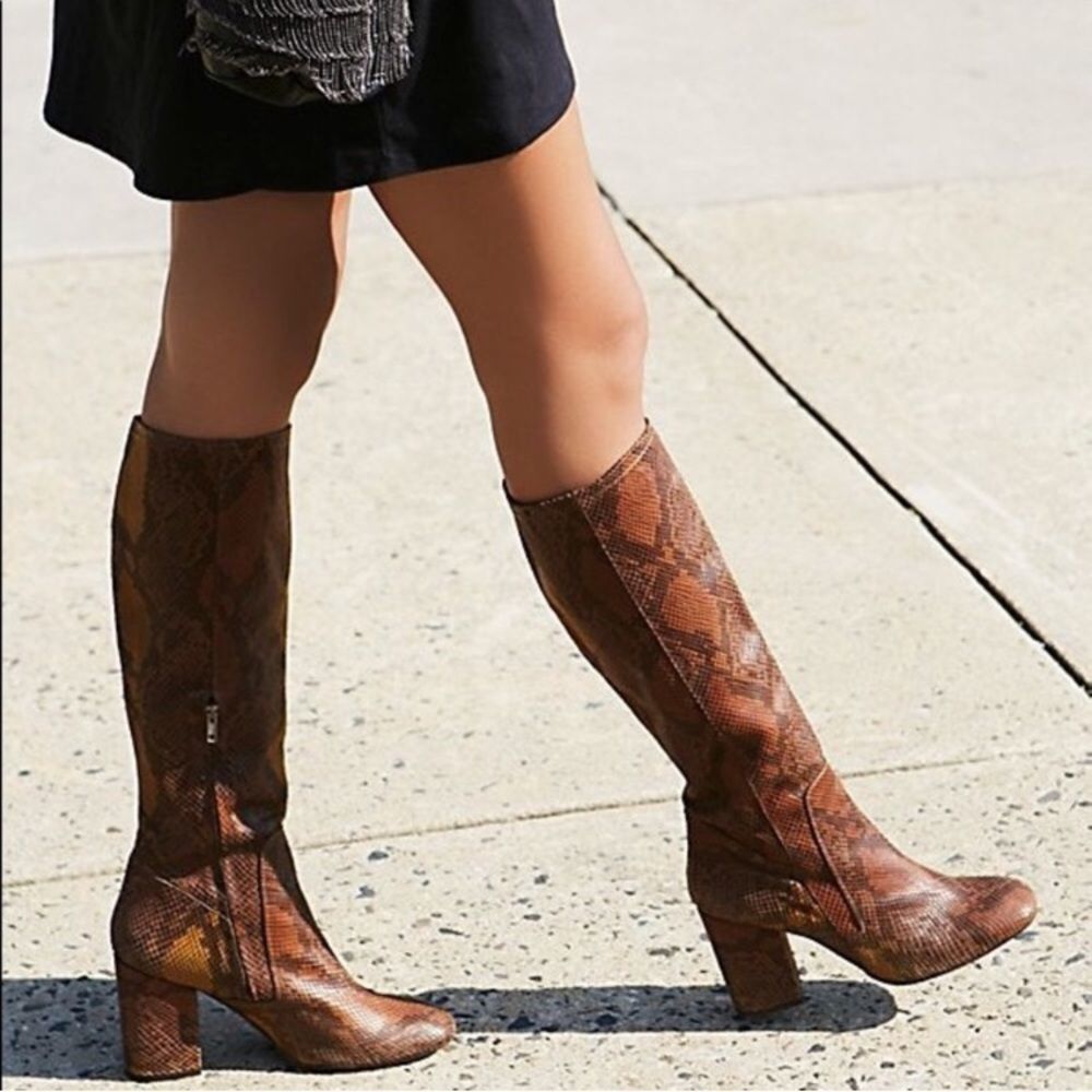 Free People 'High Ground' Snakeskin Boots